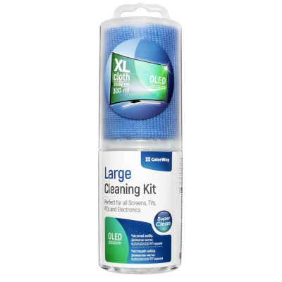 Спрей для очищення ColorWay Cleaning Kit for OLED/LED/LCD/TFT, 300ml, microfibre XL (CW-5230) Вінниця - фото 2