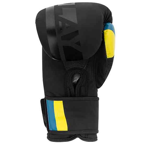Боксерські рукавиці PowerPlay 3021 Ukraine Чорні 10 унцій Київ