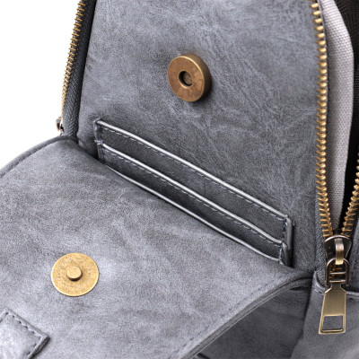 Сумка Vintage Через плече з екошкіри Сіра (22792) Вінниця - фото 11