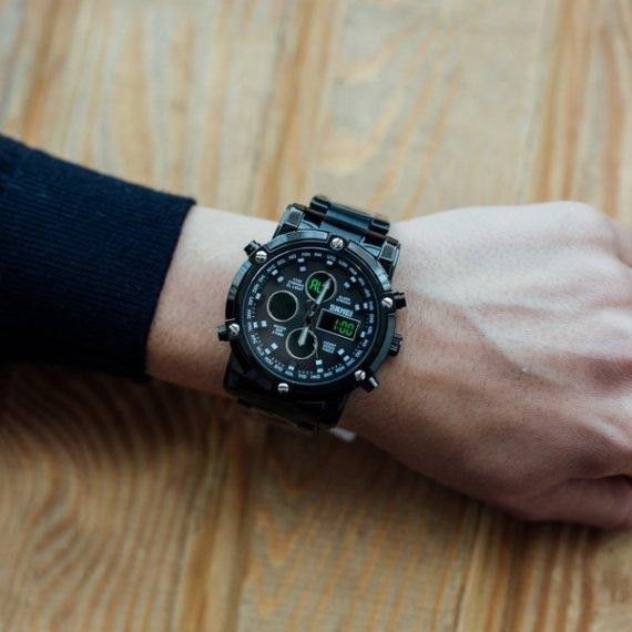 Чоловічий наручний годинник Skmei Molot Limited AllBlack (Чорний) Вінниця - фото 9