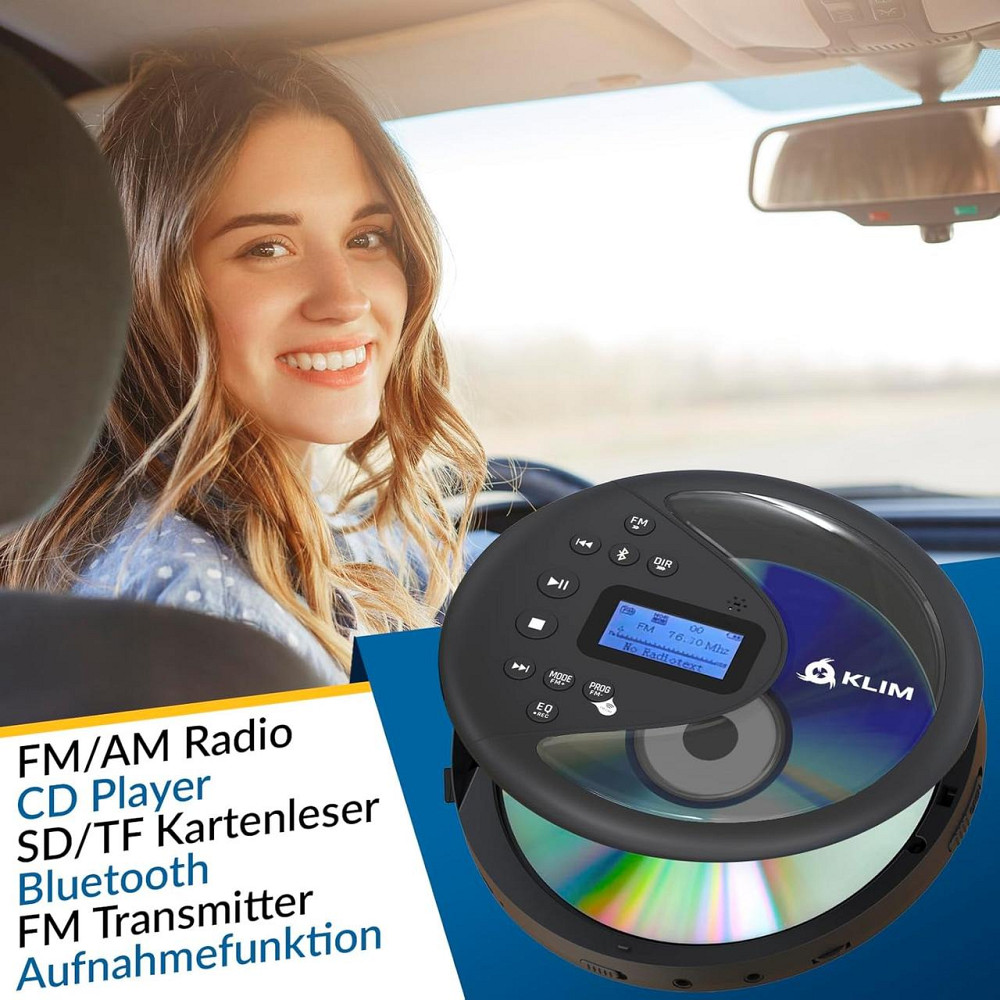 CD проигрыватель Walkman KLIM Discover с прочным аккумулятором + FM-радио + совместимый MP3 CD-проигрыватель + SD-карта Днепр - изображение 7