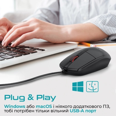 Мышка Promate CM-1200 USB Black (cm-1200.black) Винница - изображение 7