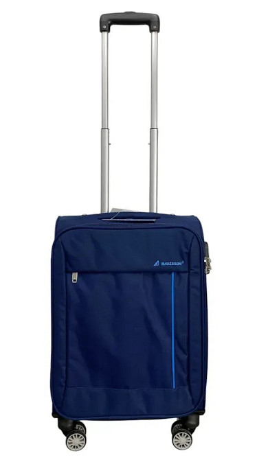 Чемодан тканевый MADISSON 35703 малый синий 4 колеса Киев - изображение 2
