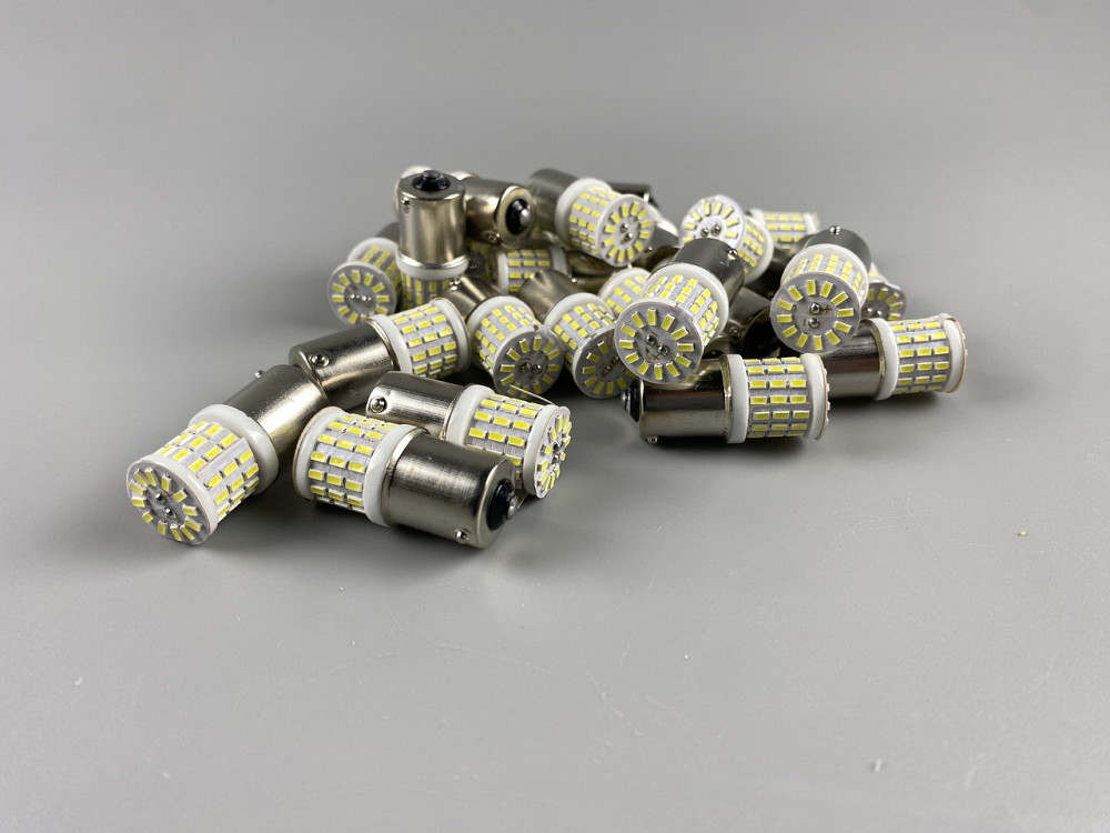 Лампа LED стоп-сигнал покажчик повороту 12V 57 led діодів цоколь 1156 BA15s Мукачево - фото 1