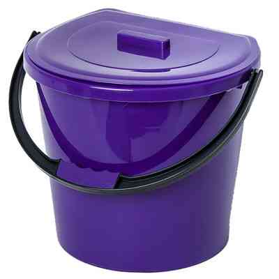 Відро господарське Горизонт Пристінне з кришкою Бузкове 11 л (гор-02033/бузковий) Вінниця