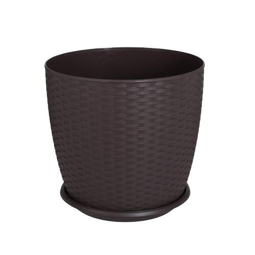 Вазон Ротанг з підставкою 30*27,5см темно-коричневий Алеана Житомир - изображение 1