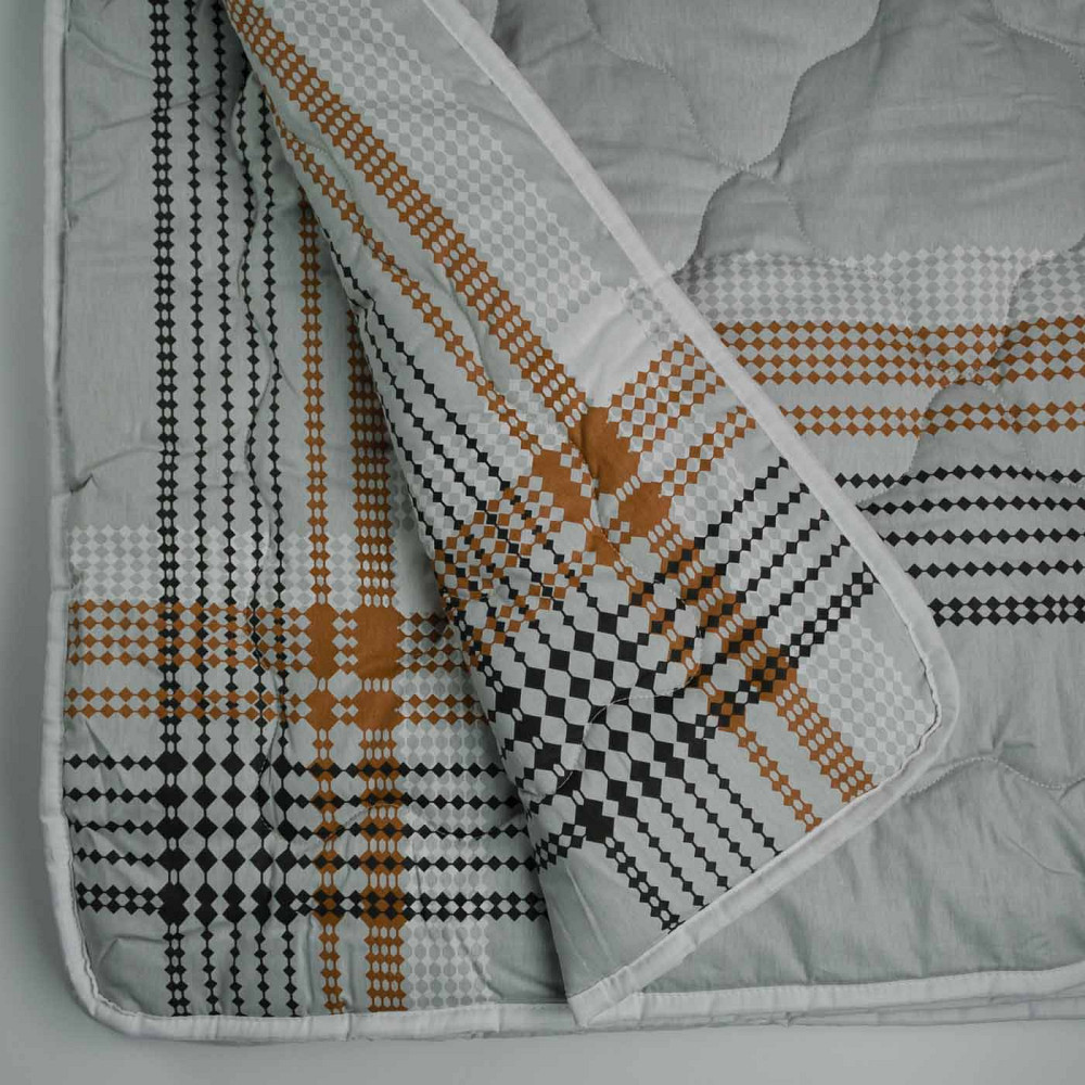 Одеяло конопляное зимнее Сатин Горес YouStar двуспальное 170х210 см (Серый) Сумы - изображение 6