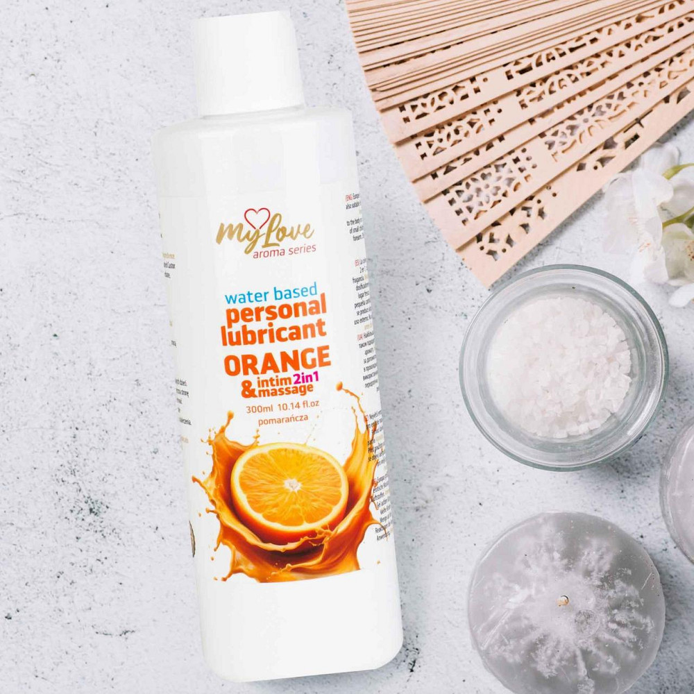 2в1 лубрикант та масажний гель - MyLove Aroma Series Intim&Massage Orange, 300 мл Sex Aura Київ - фото 3