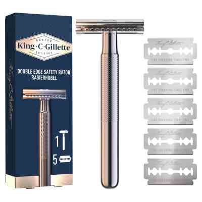 Бритва Gillette King C. Безпечна з 5 змінними лезами (7702018590148) Вінниця