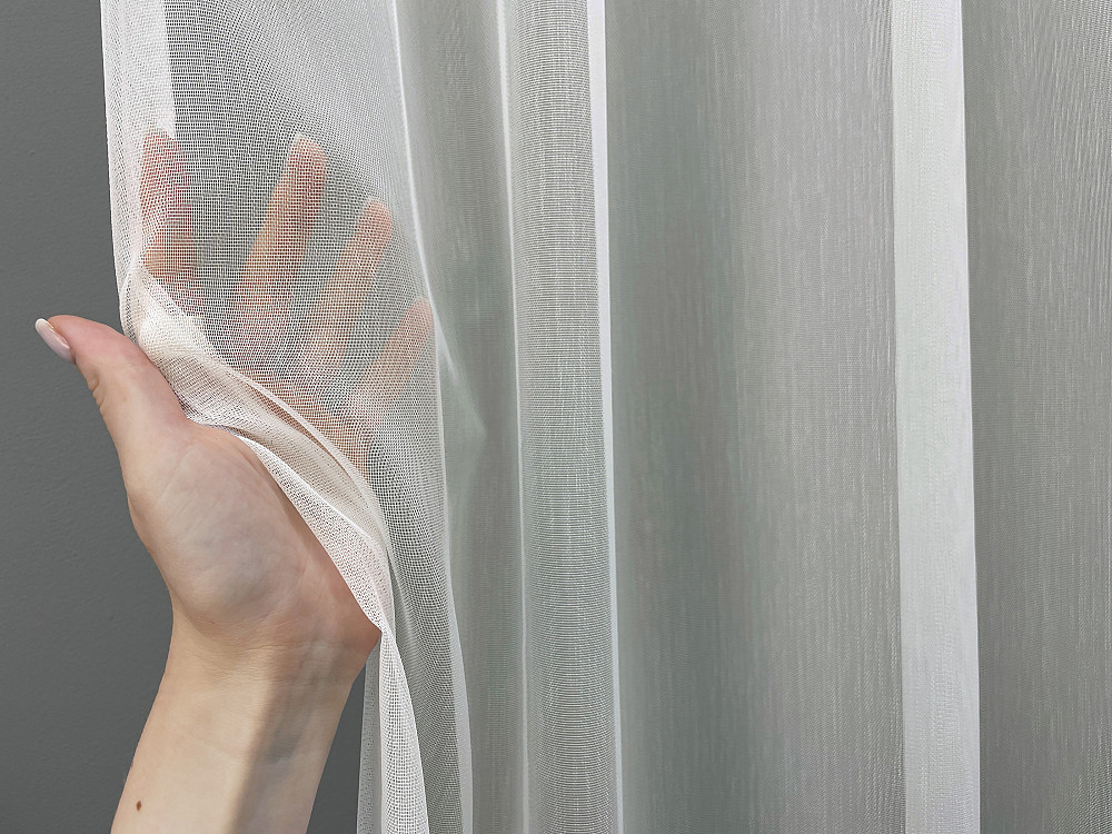 Тюль VR-Textil 1461т Бамбук с вышивкой Молочный с серым 400х270 см (42-0680) Киев - изображение 5