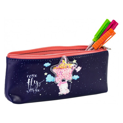 Пенал Cool For School с конфетти 1 отделение синий (CF87024) Винница - изображение 2