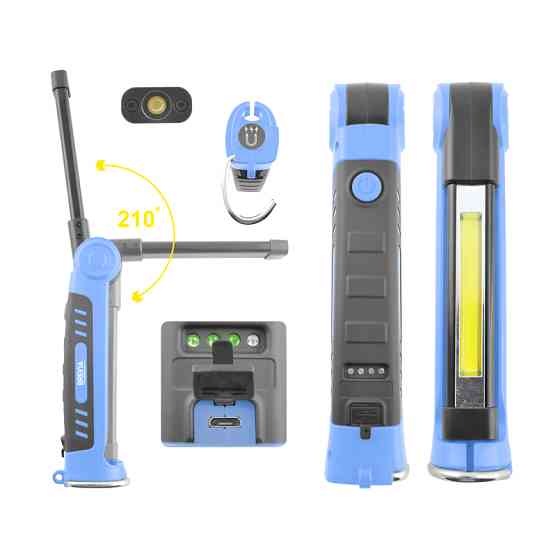 Ліхтар інспекційний Brevia LED Ultra-slim 3W COB+1W LED 300lm, 2000mAh, microUSB Львів