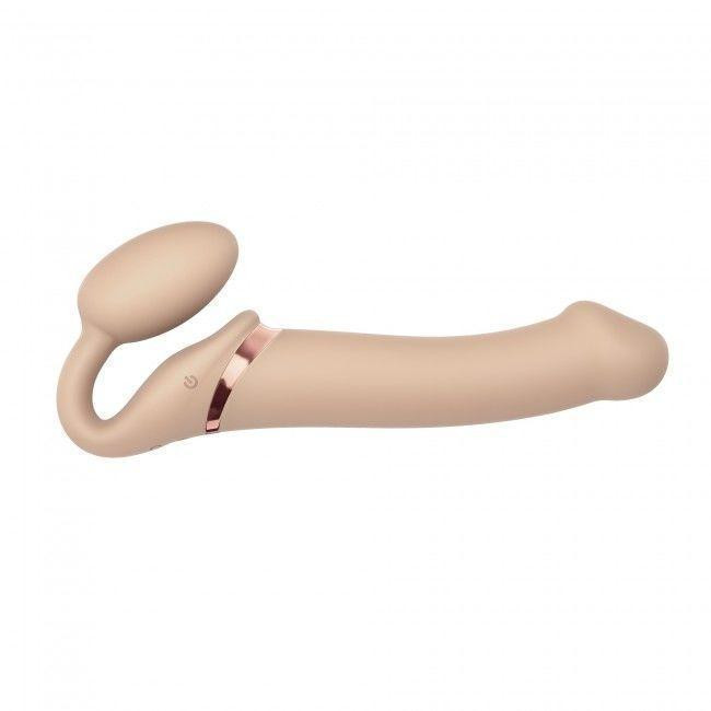 Безремінний страпон з вібрацією Strap-On-Me Vibrating Flesh L, діаметр 3,7 см, пульт ДК, регульовани Sex Aura Київ - фото 7