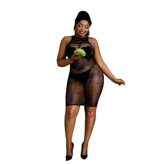 Сукня-бодістокінг Moonlight Plus Model 06 XL-XXXL Black Sex Aura Київ