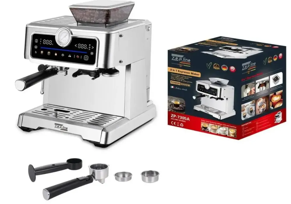 Кофеварка с кофемолкой эспрессо 2в1 Zepline ZP-7305A 3000Вт Коломыя - изображение 3