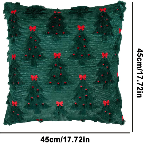 Декоративні наволочки з 3D-ефектом об'ємної ялинки 45x45см 2шт Луцк