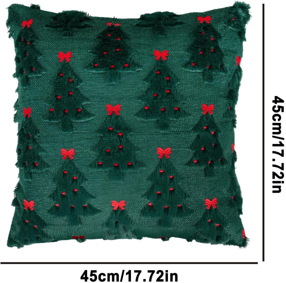 Декоративні наволочки з 3D-ефектом об'ємної ялинки 45x45см 2шт Луцк - изображение 3
