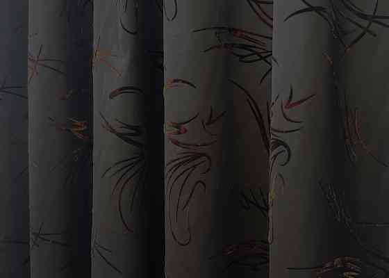 Комплект коротких штор VR-Textil Чорний 140х170 см 2 шт (35-0399) Київ