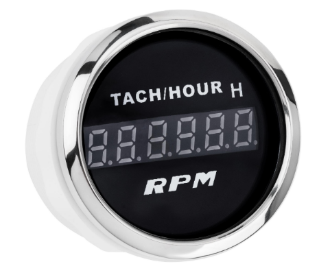 Цифровой Тахометр Со Счетчиком Моточасов I Gauge 52Mm (Белый) Led Дисплей Днепр