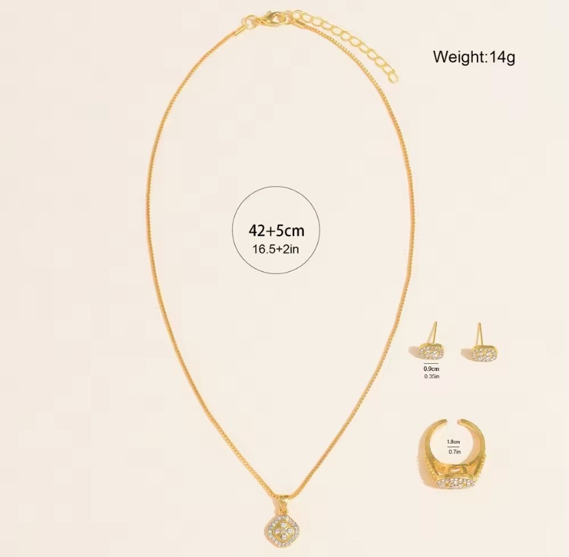 Подарочный набор для девушек наручные часы кольцо браслет ожерелье серьги в подарочной коробки золотой Киев - изображение 7