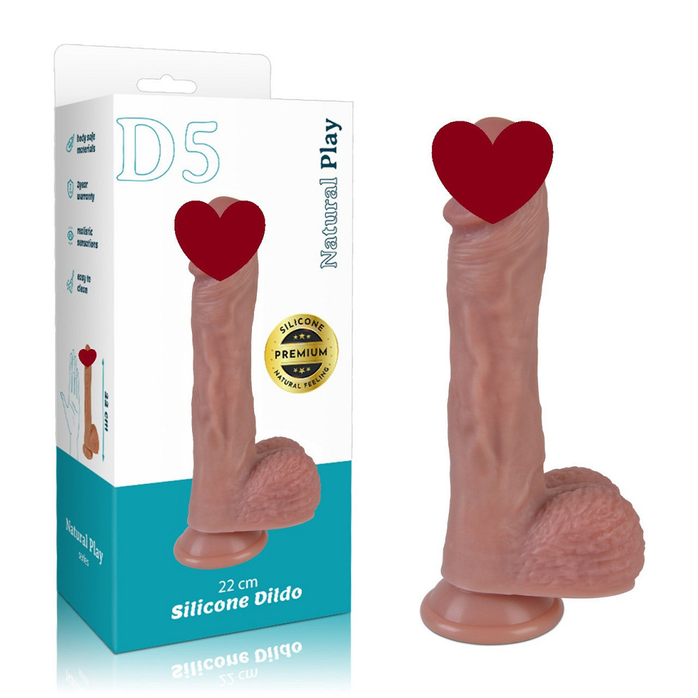 Фалоімітатор - Erospace Natural Play Silicone Dildo D5, 22 см Sex Aura Київ - фото 1