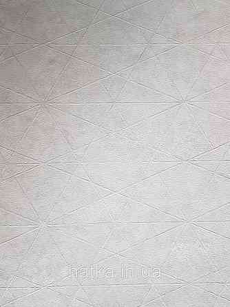 Шпалери вінілові на флізелін Rasch Composition 0,53х10 геометрія смуги фігури під штукатурку білі срібло Київ