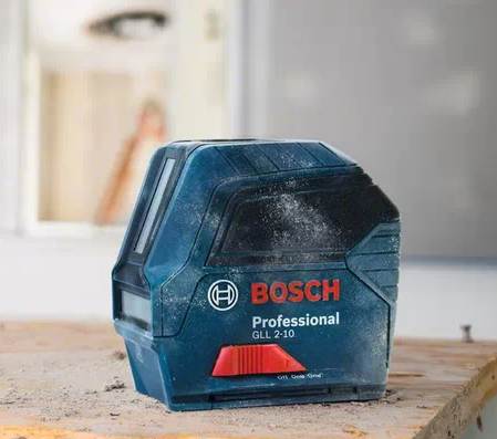 Лазерный нивелир, уровень на 2 луча до 10 м Bosch GLL 2-10 на батарейках с сумкой Киев