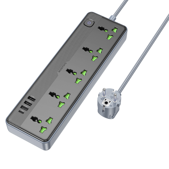 Сетевой удлинитель BOROFONE BAC4A Lord 5 position socket Black 6941991111488 Одесса