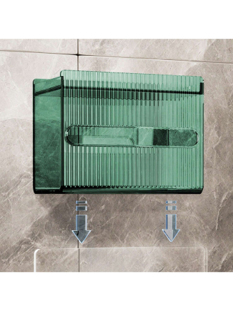 Держатель для салфеток, акриловый диспенсер для бумажных полотенец, 17.5x9x13.5см, зеленый цвет Каменец-Подольский