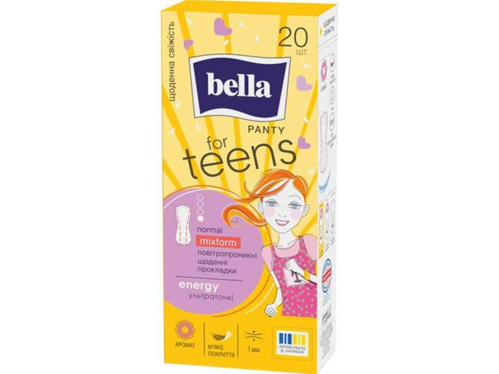 Прокладки щоденні 20шт Bella for Teens: Energy normal mixform ТМ BELLA Київ - фото 1