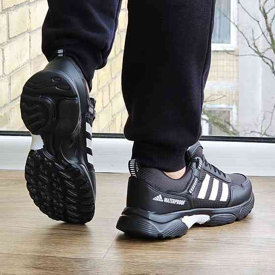 Чорні чоловічі Кросівки Adidas Waterproof Адідас (розміри: 41,42) ВідеоОбзор Дніпро