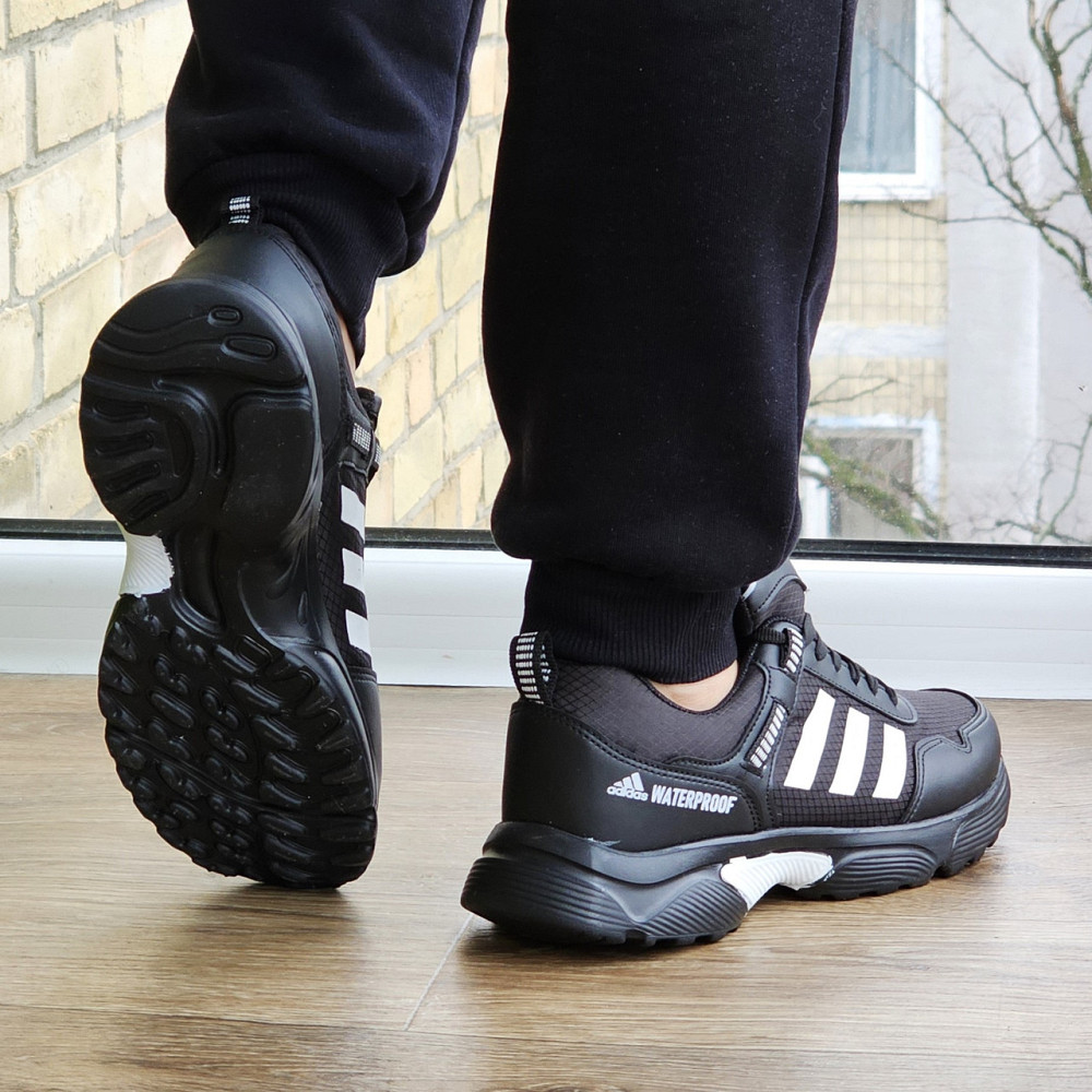 Чорні чоловічі Кросівки Adidas Waterproof Адідас (розміри: 41,42) ВідеоОбзор Дніпро - фото 4