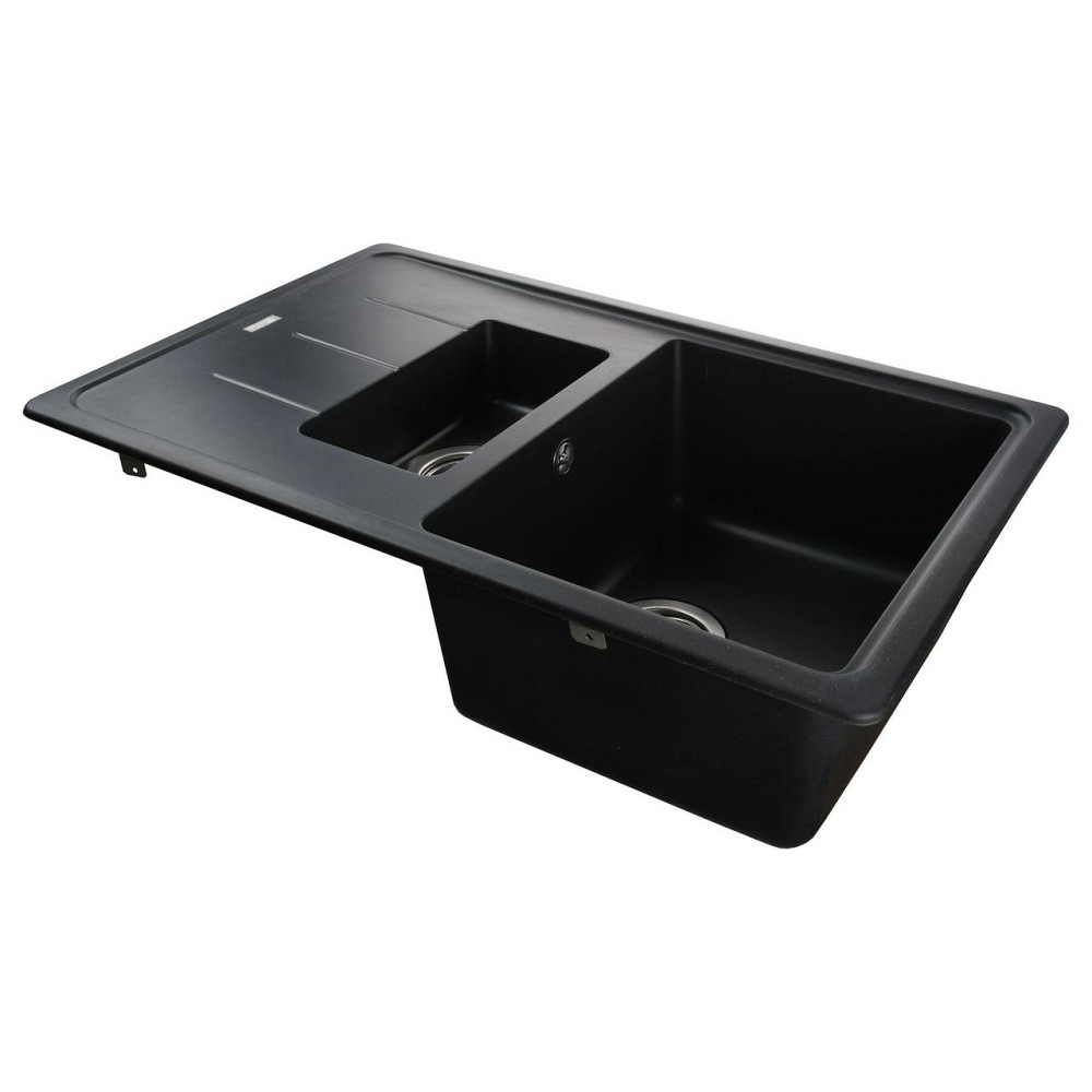 Гранітна мийка Globus Lux IZEO чорний 780x500мм-А0002 (000008302) Київ - фото 2