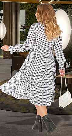 Красивое платье плиссе большого размера юбкой плиссе и поясом (54) Киев