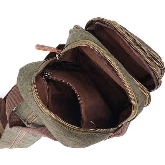 Практичний рюкзак з поліестру з великою кількістю кишень Vintage 22145 Оливковий Київ