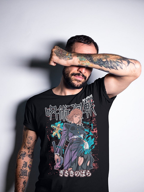 Футболка для мальчика аниме Магическая битва оверсайз (рост от 165 до 180 ) Черний AnimeJ0240m Днепр - изображение 1