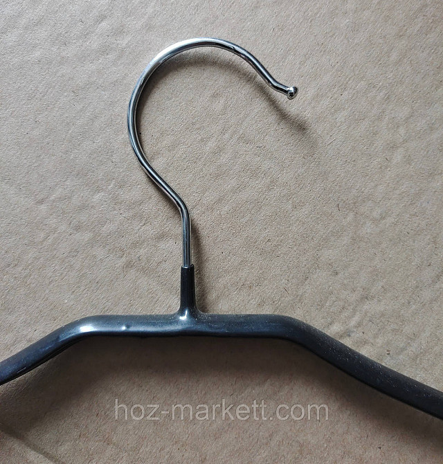Вішалки плічка, тремпіль металевий у силіконі з хромованим гачком товстий Харків - фото 4