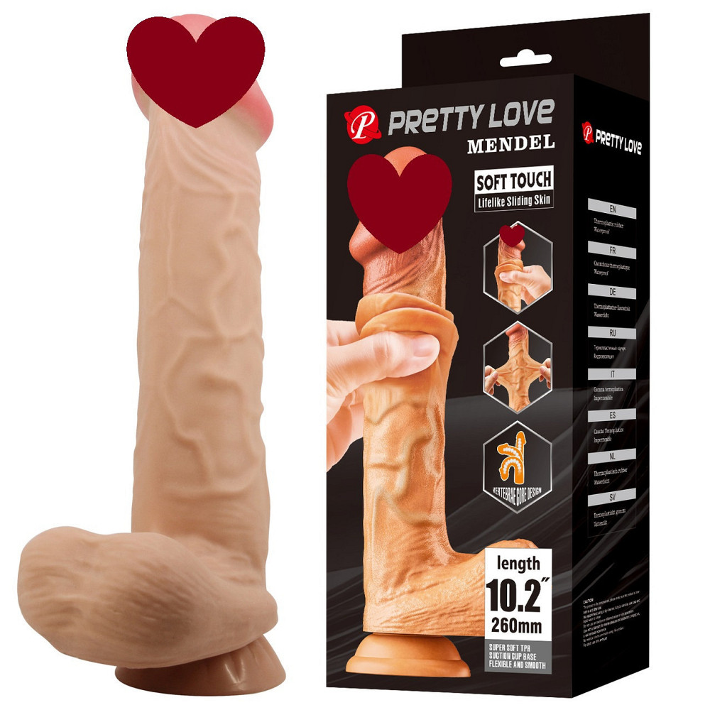 Фалоімітатор - Pretty Love Sliding Skin Mendel 10.2" Flesh Sex Aura Київ - фото 1
