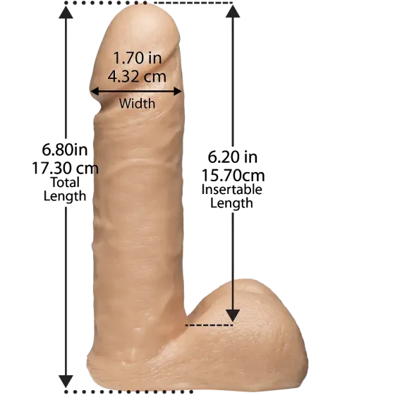 Фалоімітатор Doc Johnson Vac-U-Lock - 6 Inch ULTRASKYN Cock White, діаметр 4,3 см Львов
