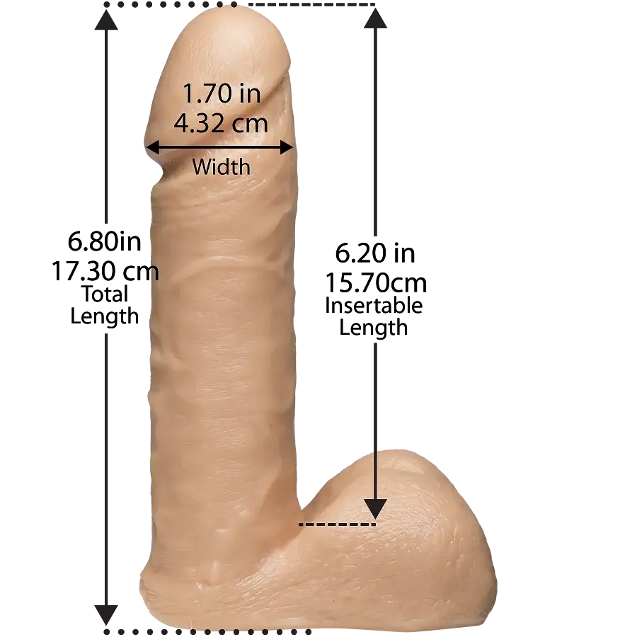 Фалоімітатор Doc Johnson Vac-U-Lock - 6 Inch ULTRASKYN Cock White, діаметр 4,3 см Львов - изображение 3