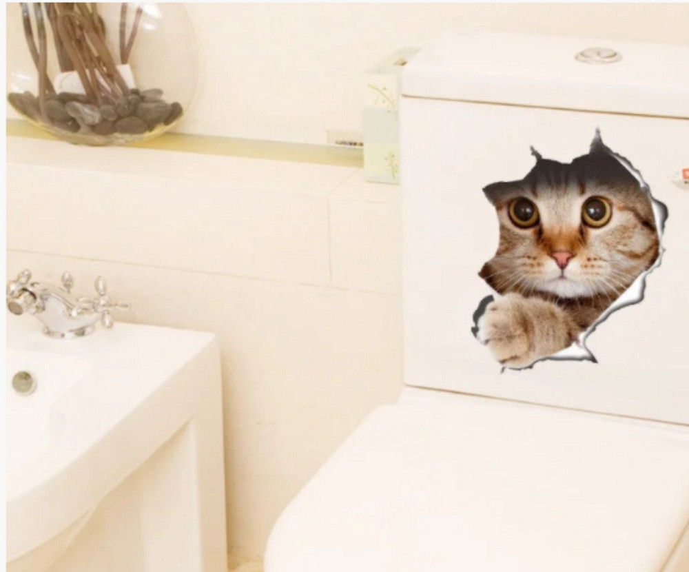 Декоративная наклейка на унитаз Котик Киев - изображение 3