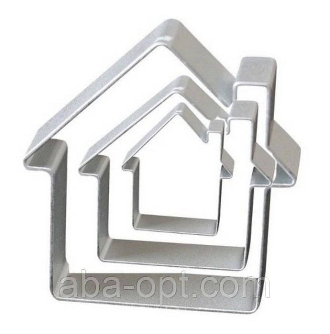 Набір вирубок з нержавіючої сталі Будиночок (3 шт) Одеса - фото 1