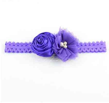 Дитяча фіолетова пов'язка - розмір універсальний (на резинці), декор 8см Київ