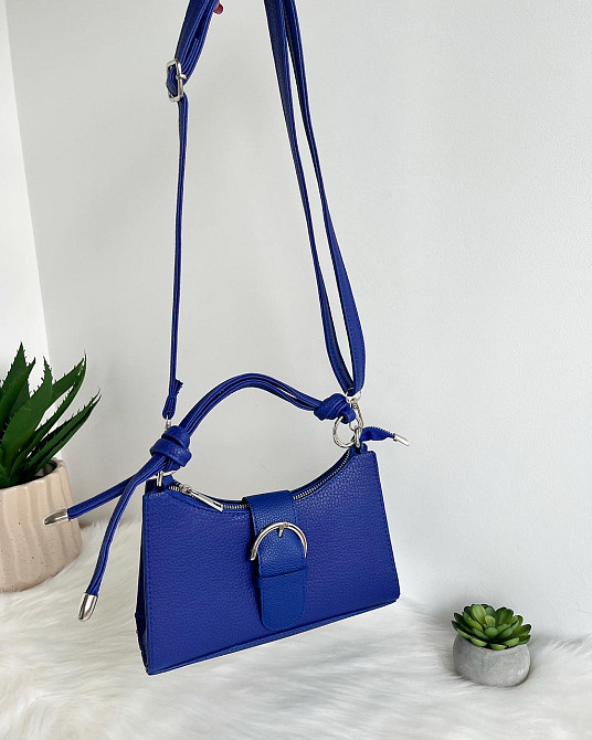 Стильная сумочка клатч багет женская молодежная яркая Турция Крохатушка одяг Синий Киев - изображение 2