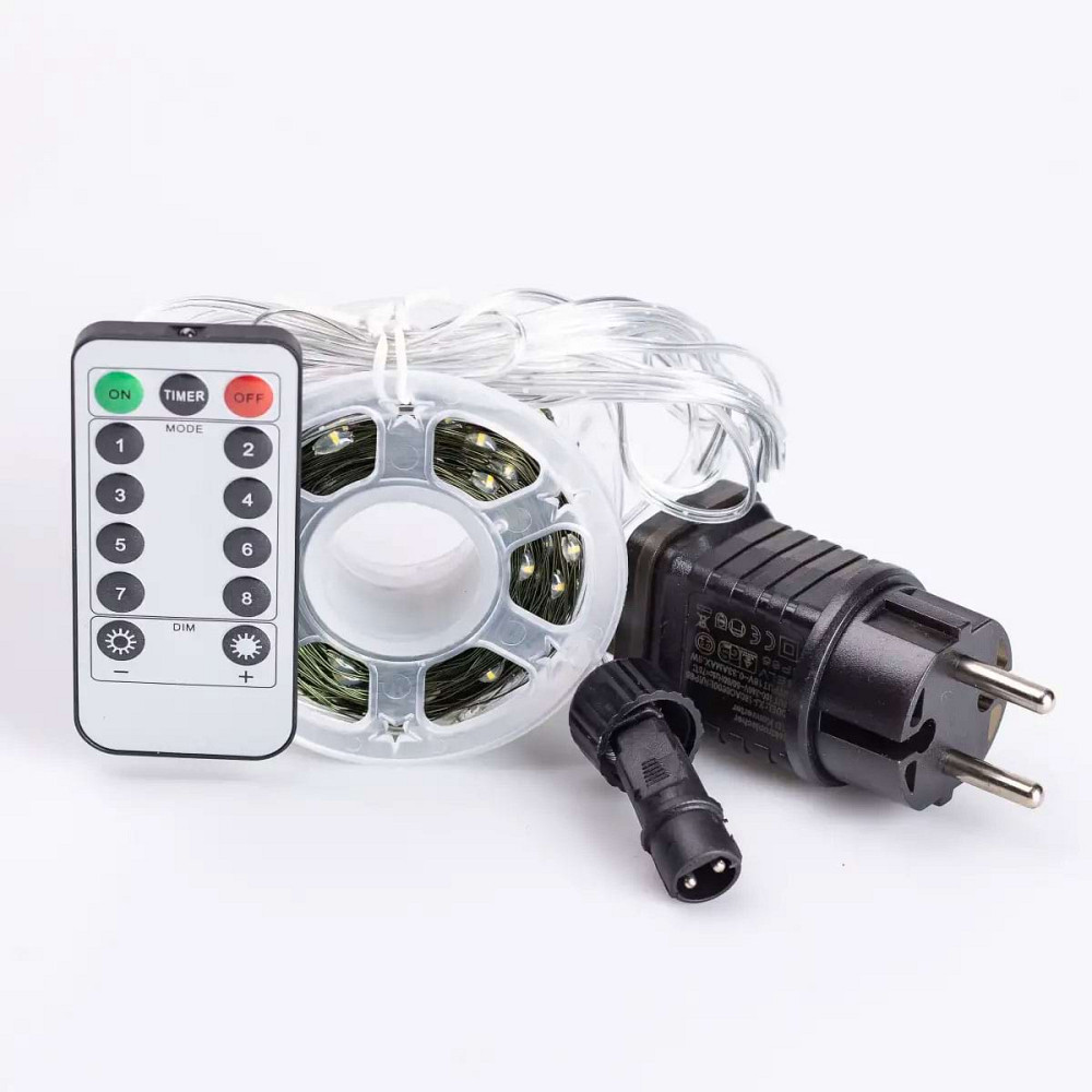 Garlando Гірлянда роса на пульті 50 метрів на 500 led світлодіодів крапля на зеленому дроті жов Коломия - фото 4