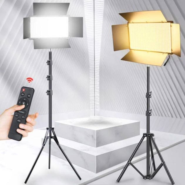 Видеосвет для блогеров визажистов, Набор постоянного света, Видеосвет с сетевым адаптером FM-57 Ивано-Франковск - изображение 9