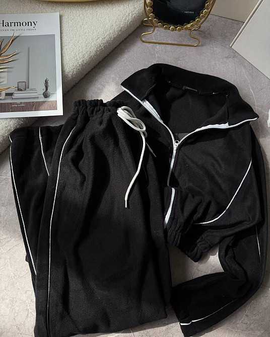 Жіночий теплий прогулянковий костюм з кантом двухсторонній фліс Одеса - фото 5