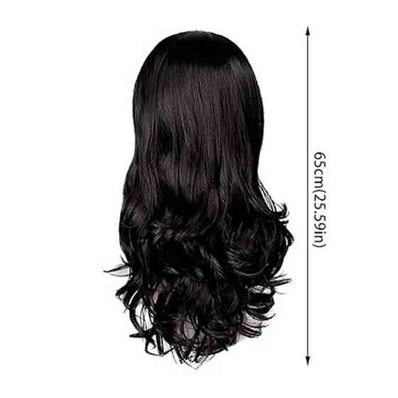 Парик волнистый без челки с пробором 65 см Брюнетка Винница