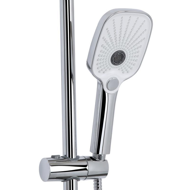 Душевая система  из латуни Qtap Gemini на три потребителя (с изливом) QTGEM111CRW45687 Chrome/White Харьков - изображение 4