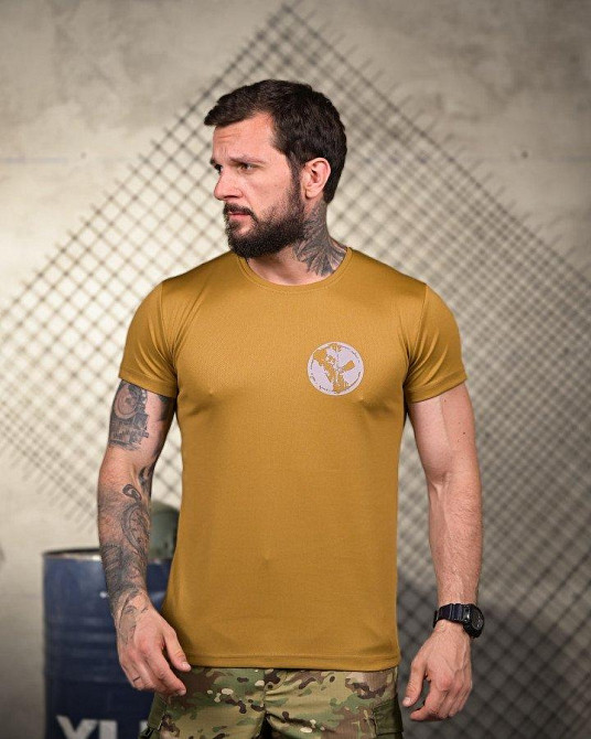 Тактическая потоотводящая футболка Покровськ coyot ПП4678 Одесса - изображение 2